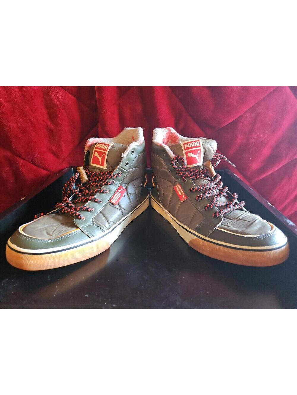 PUMA High Top Sneaker Shoe Sleeping BAG Rare Duck insole print - Men size 9 🔥